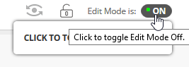 screenshot showing button to toggle edit mode on and off