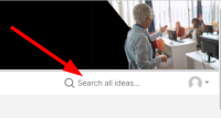 screenshot showing the &quot;Search all ideas...&quot; box